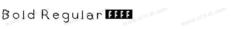 Bold Regular字体转换
